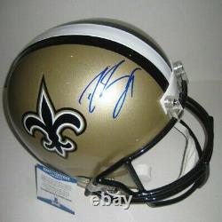 DREW BREES Signed Full-Size New Orleans SAINTS Helmet with Beckett COA