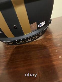 DREW BREES Signed Full Size Replica Eclipse Helmet Beckett COA Saints Autograph