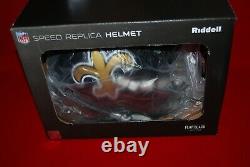 DREW BREES saints signed full size FLAT BLACK helmet Beckett GTSM Holo COA 1
