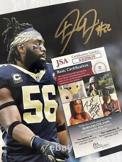 Demario Davis New Orleans Saints Rare Hand Signed Autographed 8x10 Photo JSA COA