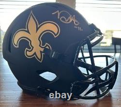 Deonte Harris Autographed Eclipse Full Size Helmet New Orleans Saints COA