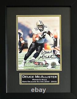 Deuce McAllister inscribed framed 8x10 photo NFL New Orleans Saints JSA COA