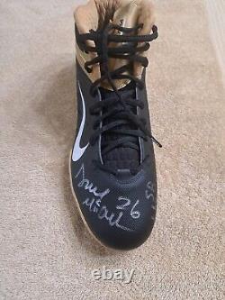 Deuce Mcallister New Orleans Saints Signed Nike Alpha Cleat Psa Dna Ole Miss