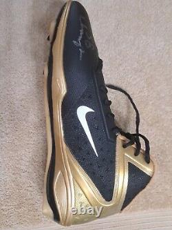 Deuce Mcallister New Orleans Saints Signed Nike Alpha Cleat Psa Dna Ole Miss