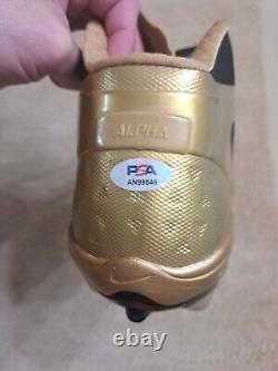 Deuce Mcallister New Orleans Saints Signed Nike Alpha Cleat Psa Dna Ole Miss