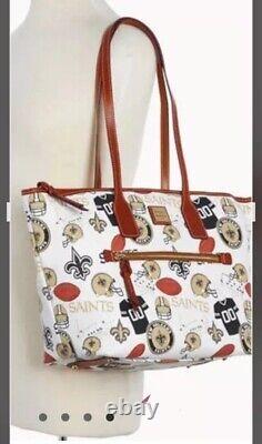 Dooney & Bourke NEW ORLEANS SAINTS NFL LARGE Canvas Tote Shoulder Bag Purse