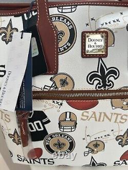 Dooney & Bourke NEW ORLEANS SAINTS NFL LARGE Canvas Tote Shoulder Bag Purse