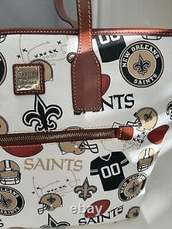 Dooney & Bourke NEW ORLEANS SAINTS NFL LARGE Canvas Tote Shoulder Bag Purse