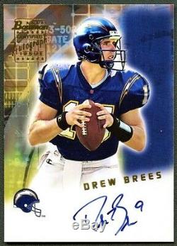 Drew Brees 2001 Bowman Certified Auto Autograph Rookie Rc Ssp Very Rare