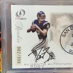 Drew Brees 2001 Fleer Legacy RC Postmark Auto PSA 9 Mint RARE SSP Low POP HOF