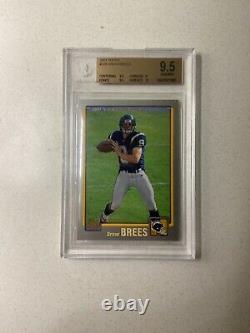 Drew Brees 2001 Topps Rookie Rc #328 Bgs 9.5 Gem-mint Saints Legend