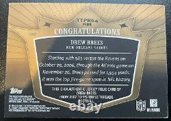 Drew Brees 2007 Topps Triple Threads Gold Triple Logo Patch Jersey Relic /9