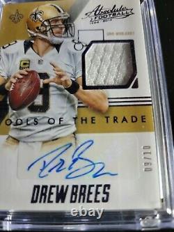 Drew Brees 2014 Panini Absolute Football Auto jersey # 9/10 Tools of Trade 1/1