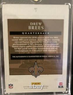 Drew Brees 2016 National Treasures 8/10 Auto New Orleans Saints Canton Bound SP
