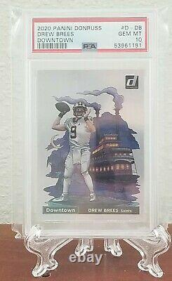 Drew Brees 2020 Donruss Football Downtown PSA 10 New Orleans Saints