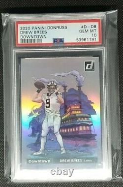 Drew Brees 2020 Donruss Football Downtown PSA 10 New Orleans Saints