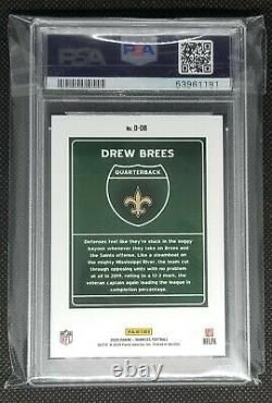 Drew Brees 2020 Donruss Football Downtown PSA 10 New Orleans Saints