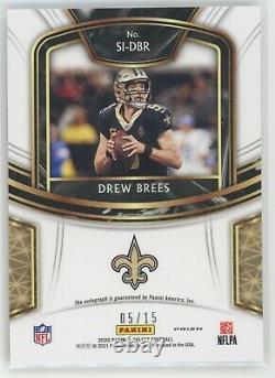 Drew Brees 2020 Panini Select Prizm Auto #5/15 Saints Si-dbr Autograph