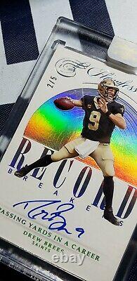 Drew Brees 2020 Update 2019 Flawless Record Breakers Autograph Passing Yards #/5