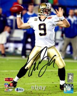 Drew Brees Authentic Autographed Signed 8x10 Photo Saints Sb XLIV Beckett 145157