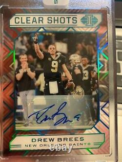 Drew Brees Autograph 2020 Illusions Clear Shots Signatures 07/10