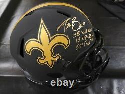 Drew Brees Autographed F/S Authentic Eclipse Speed Helmet