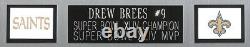 Drew Brees Autographed & Framed Black Saints Jersey Auto Beckett COA D17-L