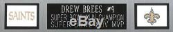 Drew Brees Autographed & Framed White Saints Jersey Auto Beckett COA