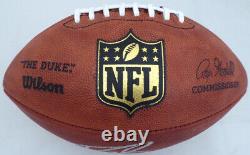 Drew Brees Autographed NFL Leather Football Saints Sb XLIV Mvp Beckett 135085