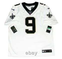 Drew Brees Autographed New Orleans Saints #9 White Nike Limited Jersey Beckett