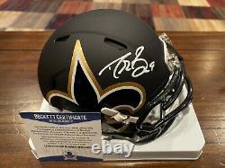 Drew Brees Autographed New Orleans Saints AMP Mini Helmet Beckett & GTSM