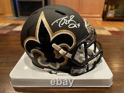 Drew Brees Autographed New Orleans Saints AMP Mini Helmet Beckett & GTSM