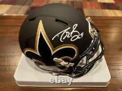 Drew Brees Autographed New Orleans Saints AMP Mini Helmet Beckett & GTSM