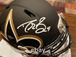 Drew Brees Autographed New Orleans Saints AMP Mini Helmet Beckett & GTSM