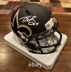 Drew Brees Autographed New Orleans Saints AMP Mini Helmet Beckett & GTSM