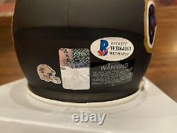 Drew Brees Autographed New Orleans Saints AMP Mini Helmet Beckett & GTSM