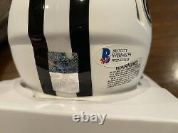 Drew Brees Autographed New Orleans Saints Flat White Mini Helmet Beckett & GTSM