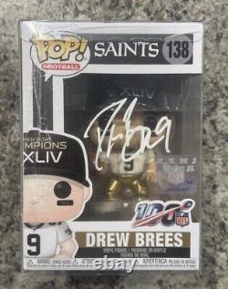 Drew Brees Autographed New Orleans Saints Funko Pop! #138 withCOA