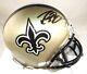 Drew Brees / Autographed New Orleans Saints Logo Riddell Mini Helmet / Coa