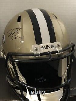 Drew Brees Autographed New Orleans Saints Speed Replica Full Size Helmet WithBAS