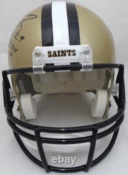 Drew Brees Autographed Saints Full Size Helmet Sb XLIV Mvp Beckett 135082