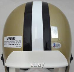 Drew Brees Autographed Saints Full Size Helmet Sb XLIV Mvp Beckett 135082