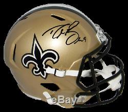 Drew Brees Autographed Signed New Orleans Saints Full Size Speed Helmet Beckett