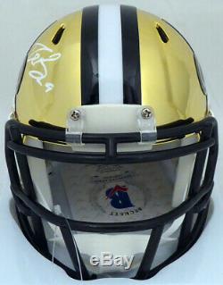 Drew Brees Autographed Signed Saints Chrome Speed Mini Helmet Beckett 144951