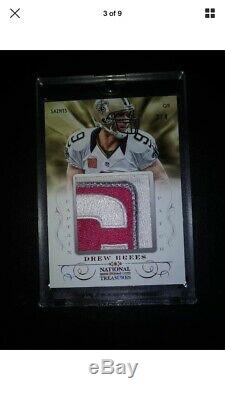 Drew Brees CAPTAIN PATCH LOT 2013 National Treasures #2/4, 3/4, 4/4 SAINTS