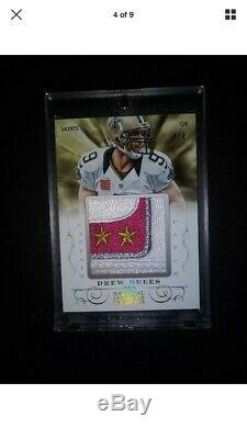 Drew Brees CAPTAIN PATCH LOT 2013 National Treasures #2/4, 3/4, 4/4 SAINTS