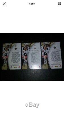 Drew Brees CAPTAIN PATCH LOT 2013 National Treasures #2/4, 3/4, 4/4 SAINTS