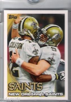 Drew Brees Marques Colston 2010 Topps Vault Blank Back Proof #1/1 SP Saints Team