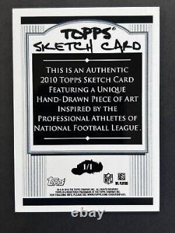 Drew Brees New Orleans Saints 2011 Topps 1/1 Sketch Card Dave Hobrecht Artist