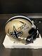 Drew Brees New Orleans Saints Autographed Mini Helmet With Coa